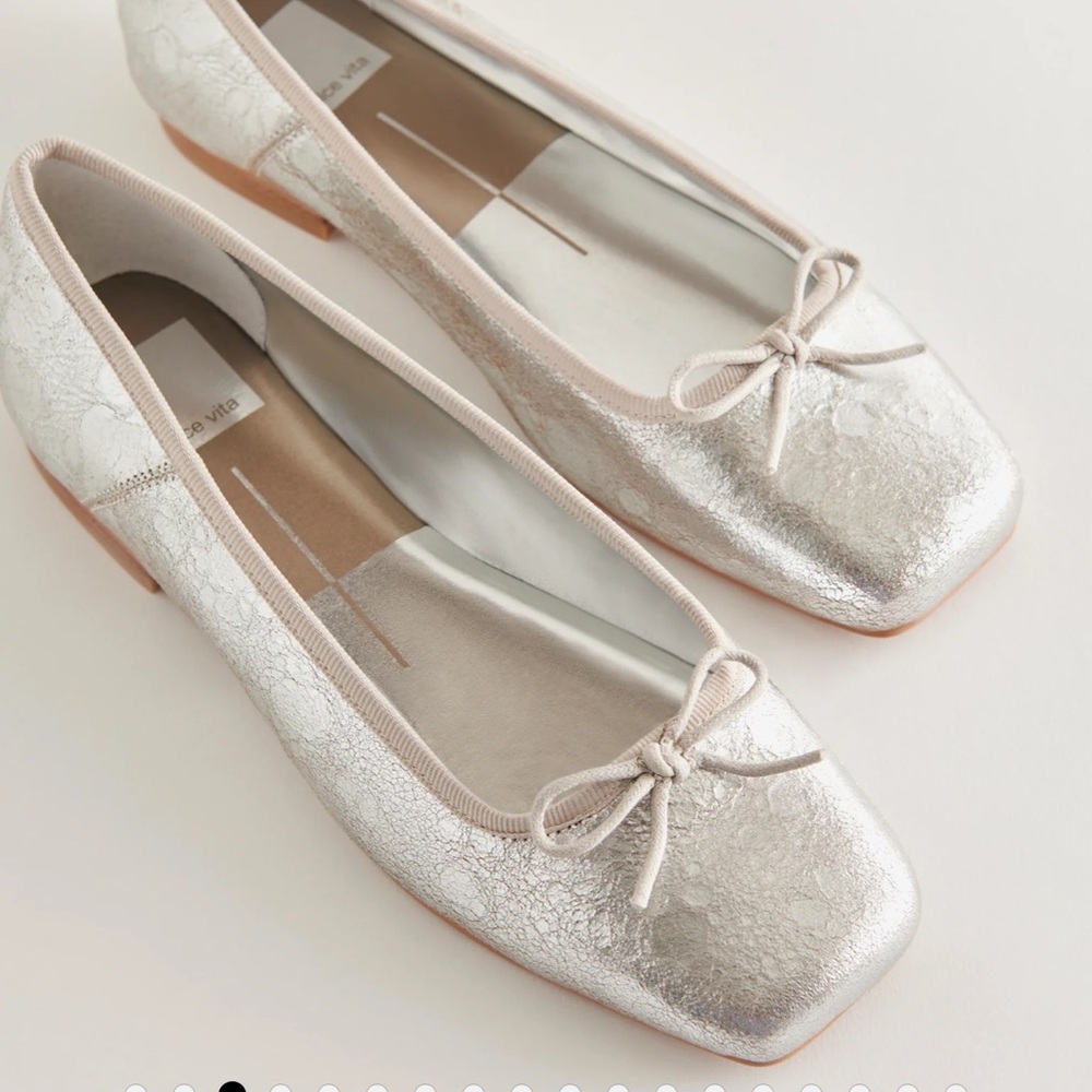 Dolce Vita Anisa Silver Ballet Flats